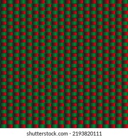 Fondo creativo trenzado de color tridimensional. Ilustración vectorial sin inconvenientes. Patrón de línea 3d de color sin fisuras como una cinta trenzada. 