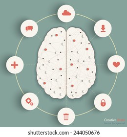 Creative brain concept. Eps10 vector for your design.