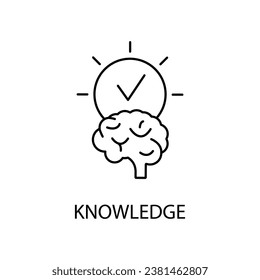Creative brain concept line icon. Simple element illustration.Creative brain concept outline symbol design.