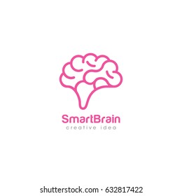 Creative Brain Concept Logo Design Template