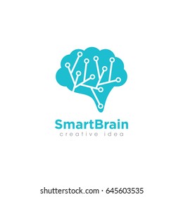 Creative Brain Concept Logo Design Template