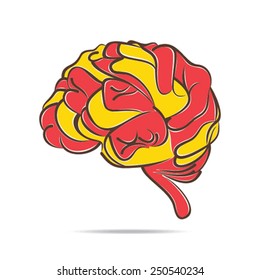 creative brain design vector