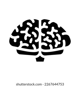 creative brain glyph icon vector. creative brain sign. isolated symbol illustration