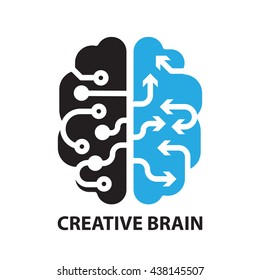 creative brain ,icon and symbol