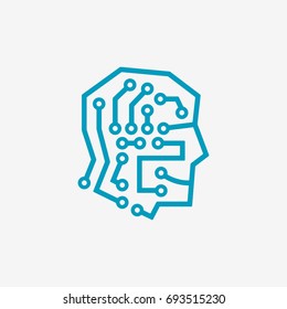 Creative Brain Icon, Vector Symbol concept, Company Logo template