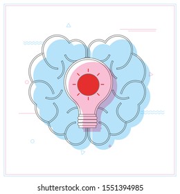 Creative brain Idea concept background design layout for poster flyer cover brochure.