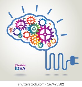 Creative Brain Idea concept background.