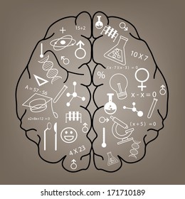 Creative brain Idea concept background design