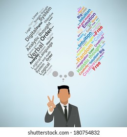 Creative brain Idea concept background design for poster flyer cover brochure 