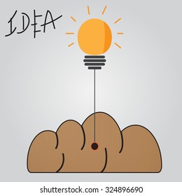 Creative brain Idea concept background