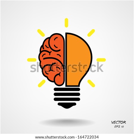 Creative brain Idea concept background design for poster flyer cover brochure ,business dea ,abstract background.vector illustration 