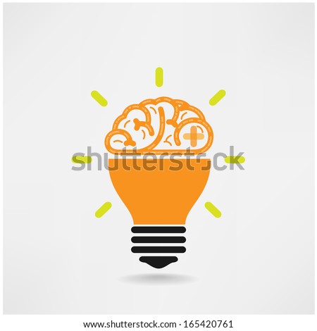 Creative brain Idea concept background design for poster flyer cover brochure ,business dea ,abstract background.vector illustration 