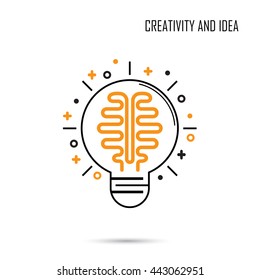 Creative Brain Idea Concept Background.Design for Poster Flyer Cover Brochure,abstract background.Business Idea and Education concept.Vector illustration