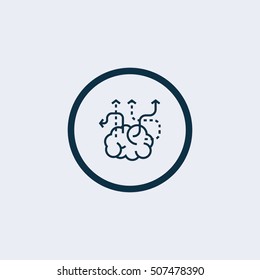 Creative brain Idea icon.vector illustration