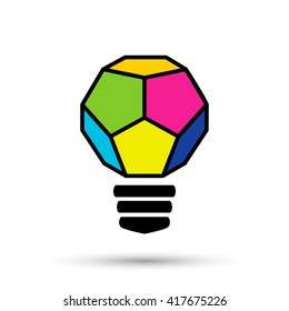 Creative brain Idea and light bulb concept, design for poster  cover brochure, business idea, education concept.vector illustration