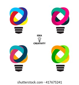 Creative brain Idea and light bulb concept, design for poster  cover brochure, business idea, education concept.vector illustration