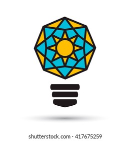 Creative brain Idea and light bulb concept, design for poster  cover brochure, business idea, education concept.vector illustration