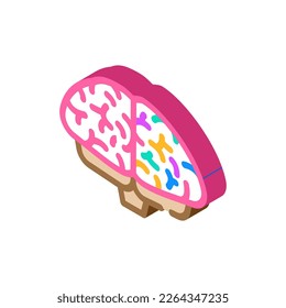 creative brain isometric icon vector. creative brain sign. isolated symbol illustration