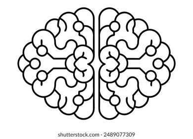 Creative Brain Line Art Artistic Drawing