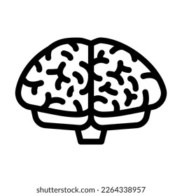 creative brain line icon vector. creative brain sign. isolated contour symbol black illustration