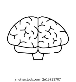 creative brain line icon vector. creative brain sign. isolated contour symbol black illustration