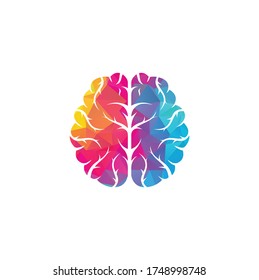 Creative brain logo design. Brainstorm power thinking brain Logotype icon