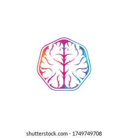 Creative brain logo design. Brainstorm power thinking brain Logotype icon