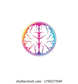 Creative brain logo design. Brainstorm power thinking brain Logotype icon