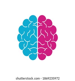 Diseño del logo del cerebro creativo. Pensamiento de la potencia de la lluvia de ideas cerebro Icono del logotipo