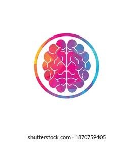 Creative brain logo design. Brainstorm power thinking brain Logotype icon