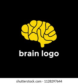 creative brain logo design template