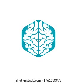 Creative brain logo design. Think idea concept.Brainstorm power thinking brain Logotype icon.