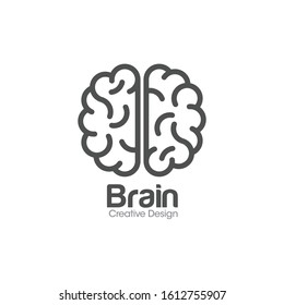 Creative Brain Logo and Icon Vector Template