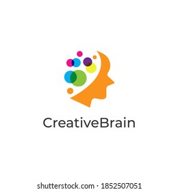 Creative Brain Logo. Brain logo, creative symbol Vector EPS 10.