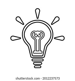 Creative, brain, mind line icon. Outline vector.