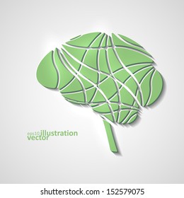 Creative brain, modern vector illustration eps10