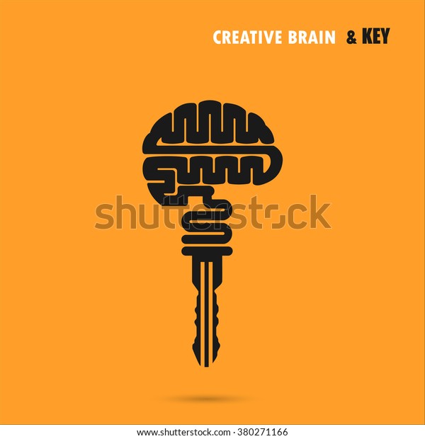 Creative brain sign with key symbol. Key of\
success.Concept of ideas inspiration, innovation, invention,\
effective thinking and knowledge. Business and education idea\
concept. Vector\
illustration.