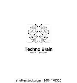 Creative Brain Technology Logo Design Vector