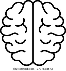 Icono de Vector cerebral creativo. Se puede utilizar para aplicaciones de impresión, móviles y de Web.