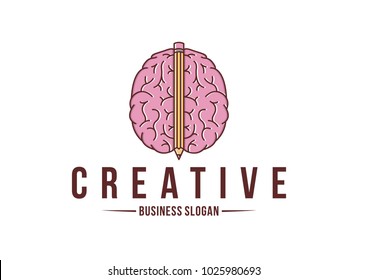 Creative Brain vector logo design