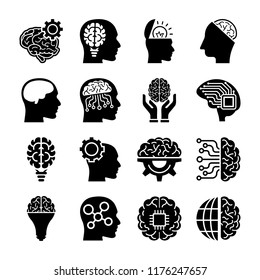 
Creative brains icons

