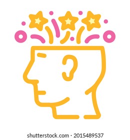 creative brainstorm color icon vector. creative brainstorm sign. isolated symbol illustration