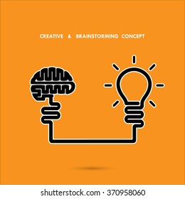 Creative brainstorm concept ,business and education idea, innovation and solution, creative design, vector illustration