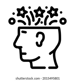 creative brainstorm line icon vector. creative brainstorm sign. isolated contour symbol black illustration