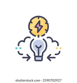 Creative Brainstorming Icon for Idea Generation