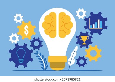 Ideia Criativa Brainstorming Lightbulb Fundo