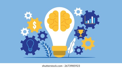 Ideia Criativa Brainstorming Lightbulb Fundo