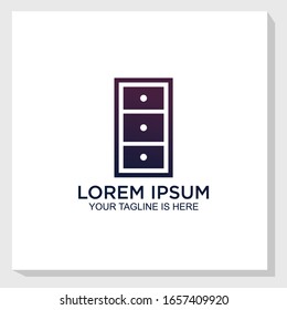 creative brand cupboard logo template design vector, furniture logo design inspiration