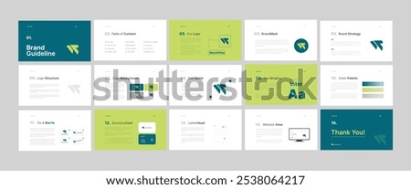 Creative Brand Guidelines template. Brand Strategy Guideline design. Brand Identity presentation design. Logo Guideline template. Logo Guide Book or Brand Manual Layout.