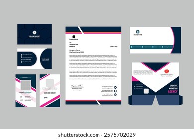 Creative Brand Identity Stationery Design Set | Modern and Professional Templates for Business Cards, Letterheads, Envelopes And More